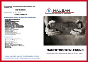 Hausan Bau GmbH Mauertrockenlegung Folder