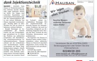 Hausan Bericht in der NÖN Extra