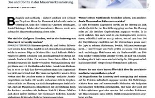 Interview von Ronald Steininger in der Fokus Ziegel